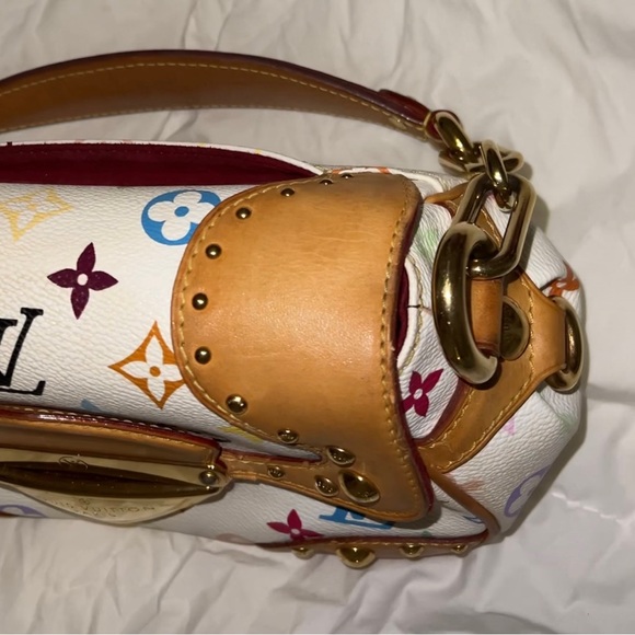 DEADSTOCK Louis Vuitton Marilyn White Multi Color Handbag Takashi Murakami - Picture 6 of 16